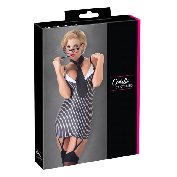 Cottelli - Costume da segretaria a righe - XL