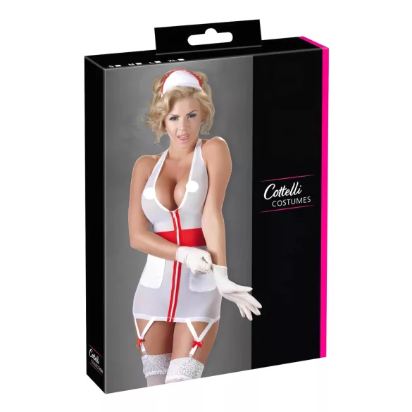 Cottelli - Costume infermiera con reggicalze - bianco - M