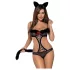 Obsessive - costume sexy da gatta - set completo - nero