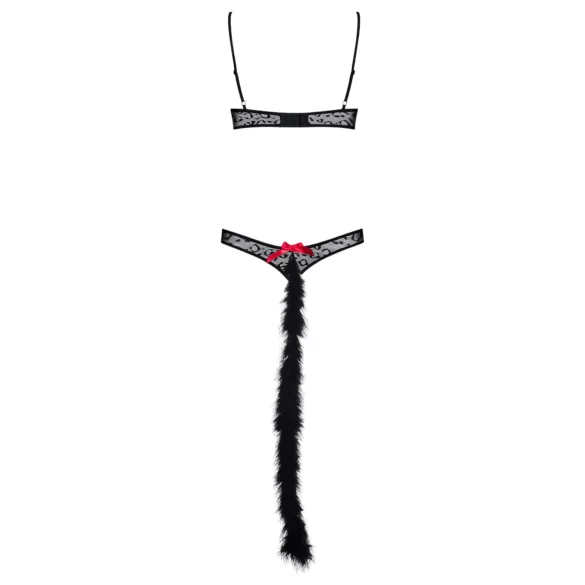 Obsessive - costume sexy da gatta - set completo - nero