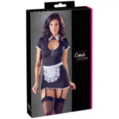   Cottelli - abito da cameriera con reggicalze - nero e bianco - M