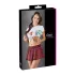 Cottelli - costume da studentessa a 2 pezzi (bianco-rosso) - L