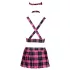 Cottelli - costume scolara a quadri rosa - set completo - M