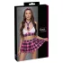 Cottelli - costume scolara a quadri rosa - set completo - L