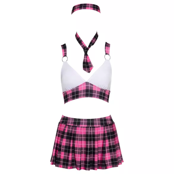 Cottelli - costume scolara a quadri rosa - set completo - L