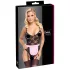 Cottelli - costume cameriera sexy trasparente - nero/rosa - M