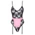 Cottelli - Costume cameriera trasparente (nero-rosa) - L