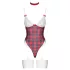 Cottelli - body a quadri rosso - set erotico
