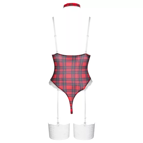Cottelli - body a quadri rosso - set erotico