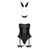 Cottelli - costume da coniglietta sexy - nero - 3 pezzi