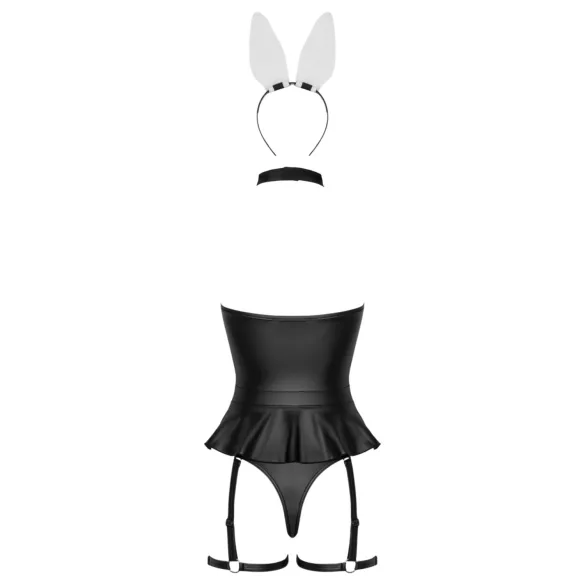Cottelli - costume da coniglietta sexy - nero - 3 pezzi