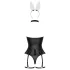 Cottelli - costume da coniglietta sexy - nero - 3 pezzi