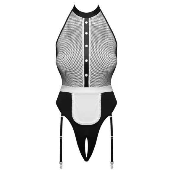 Cottelli - body da cameriera con grembiule (nero) - S - M