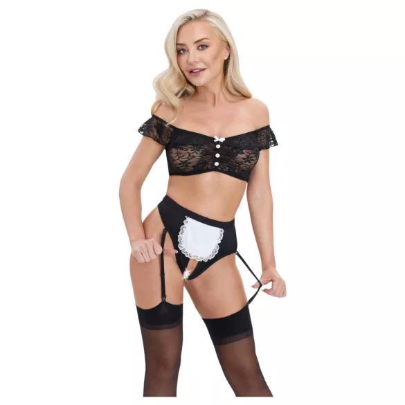 Cottelli - completo da cameriera (bianco e nero)