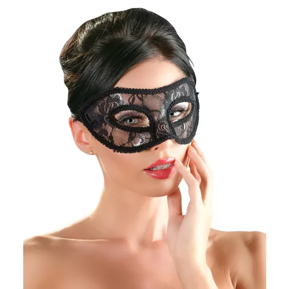 Cottelli - maschera occhi sagomata in pizzo - nero