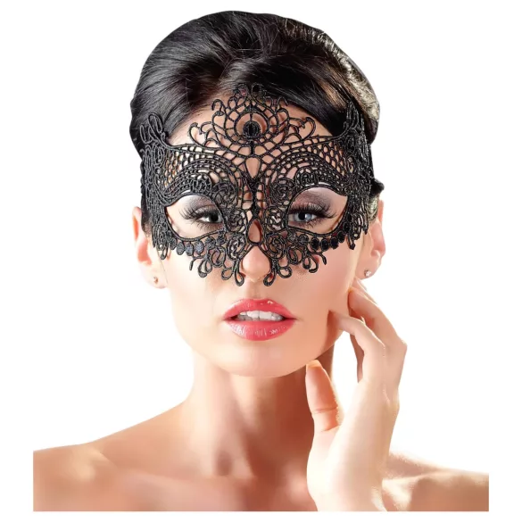 Cottelli - Maschera effetto pizzo ricamata - nero