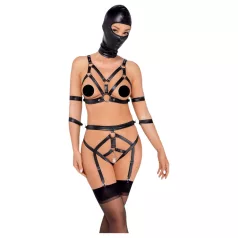 Bad Kitty - set lingerie con maschera - nero