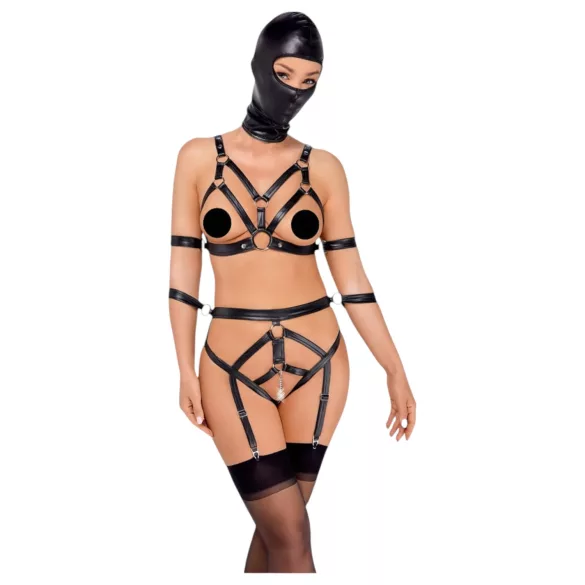 Bad Kitty - set lingerie con maschera - nero - S