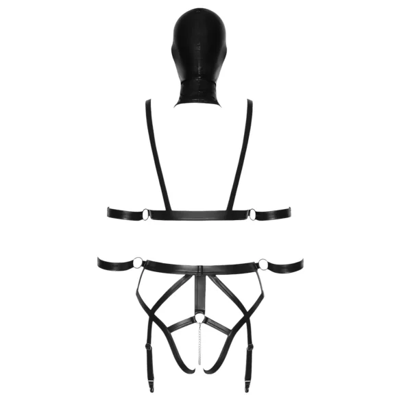 Bad Kitty - set lingerie con maschera - nero - S