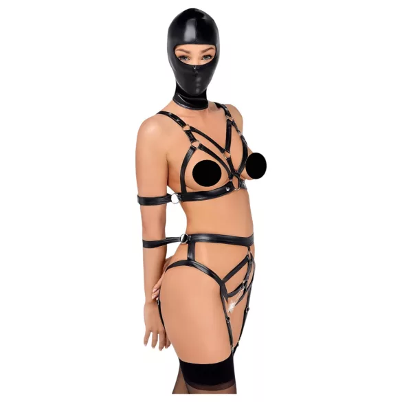 Bad Kitty - set lingerie con maschera - nero - M