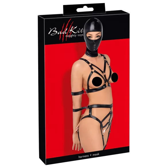 Bad Kitty - set lingerie con maschera - nero - M