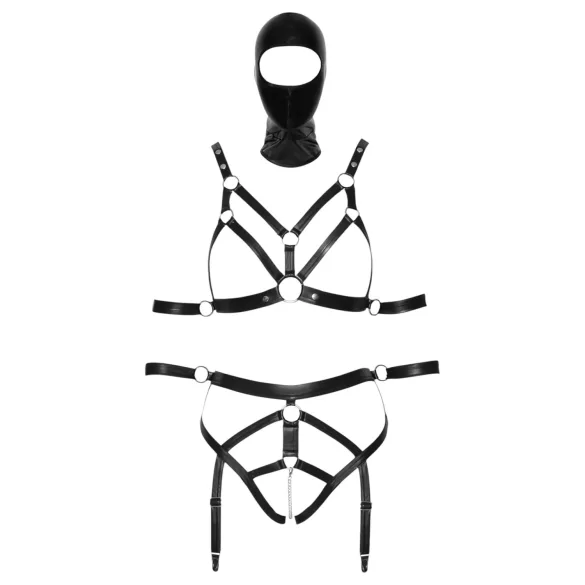 Bad Kitty - set lingerie con maschera - nero - L