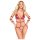 Bad Kitty - body bondage borchiato (rosso) - M