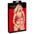 Bad Kitty - body bondage borchiato (rosso) - M
