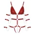 Bad Kitty - body bondage borchiato (rosso) - L