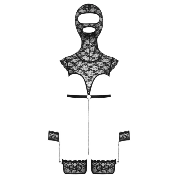 Bad Kitty - set BDSM in pizzo (nero)