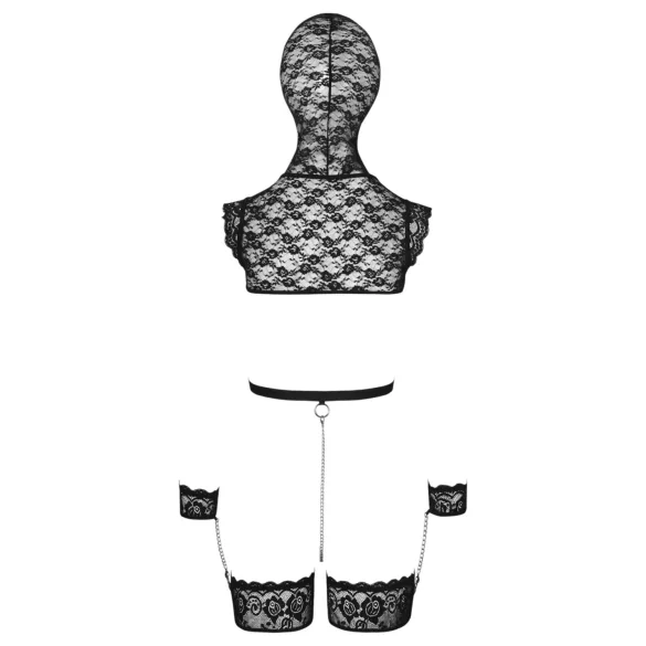 Bad Kitty - set BDSM in pizzo (nero) - M