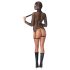 Bad Kitty - Set Trasparente BDSM con Frustino (nero) - M