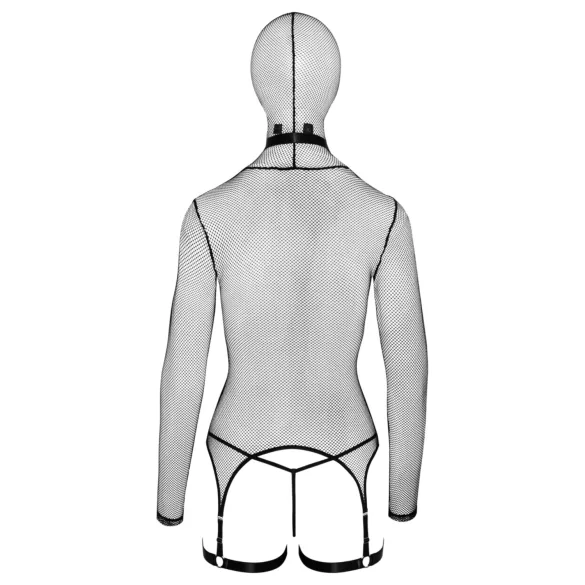 Bad Kitty - set BDSM rete trasparente con frusta - nero - L