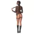 Bad Kitty - set BDSM rete trasparente con frusta - nero - L
