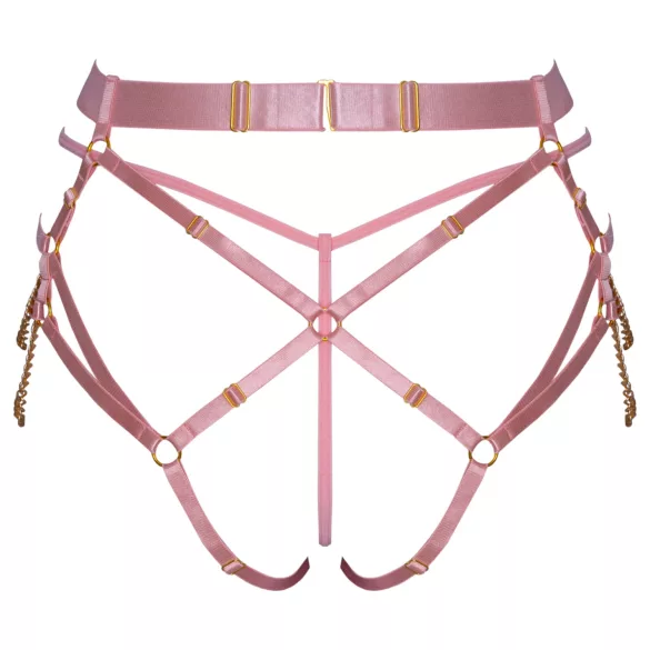 Bad Kitty - set di imbracature con tanga (rosa)