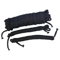 Bad Kitty - set di corde per bondage (1x20 m + 2x3 m, nero)