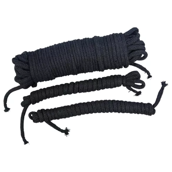 Bad Kitty - set di corde per bondage (1x20 m + 2x3 m, nero)