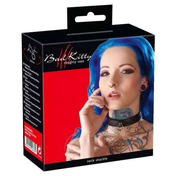 Bad Kitty - Collare regolabile - pelle sintetica nera