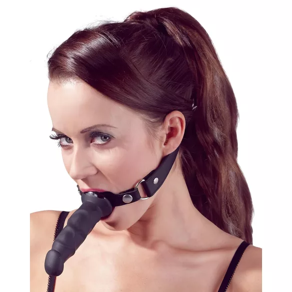 Fetish - bavaglio con dildo - nero