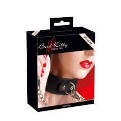 Bad Kitty - Collare in silicone con guinzaglio (nero)