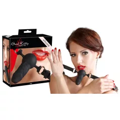 Bad Kitty - bavaglio silicone con piccolo dildo - nero