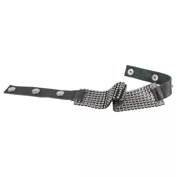 Bad Kitty - collare con strass - nero