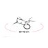 Bad Kitty - cravatta glamour con strass (nero)
