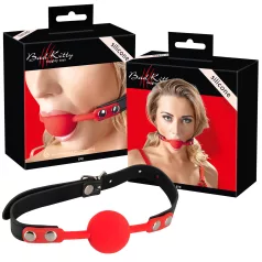   Bad Kitty - bavaglio in silicone con cinturino in similpelle - rosso