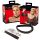 Bad Kitty - collare con cuore e guinzaglio in metallo (nero)
