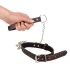 Bad Kitty - collare con cuore e guinzaglio in metallo (nero)