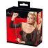 Bad Kitty - collare con cuore e guinzaglio in metallo (nero)