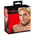 Bad Kitty - collare con cuore e guinzaglio in metallo (nero)
