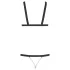 Bad Kitty - body nero con bretelle e borchie (S-L)