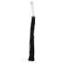 Bad Kitty - frusta in pelle con dildo in vetro - trasparente/nero